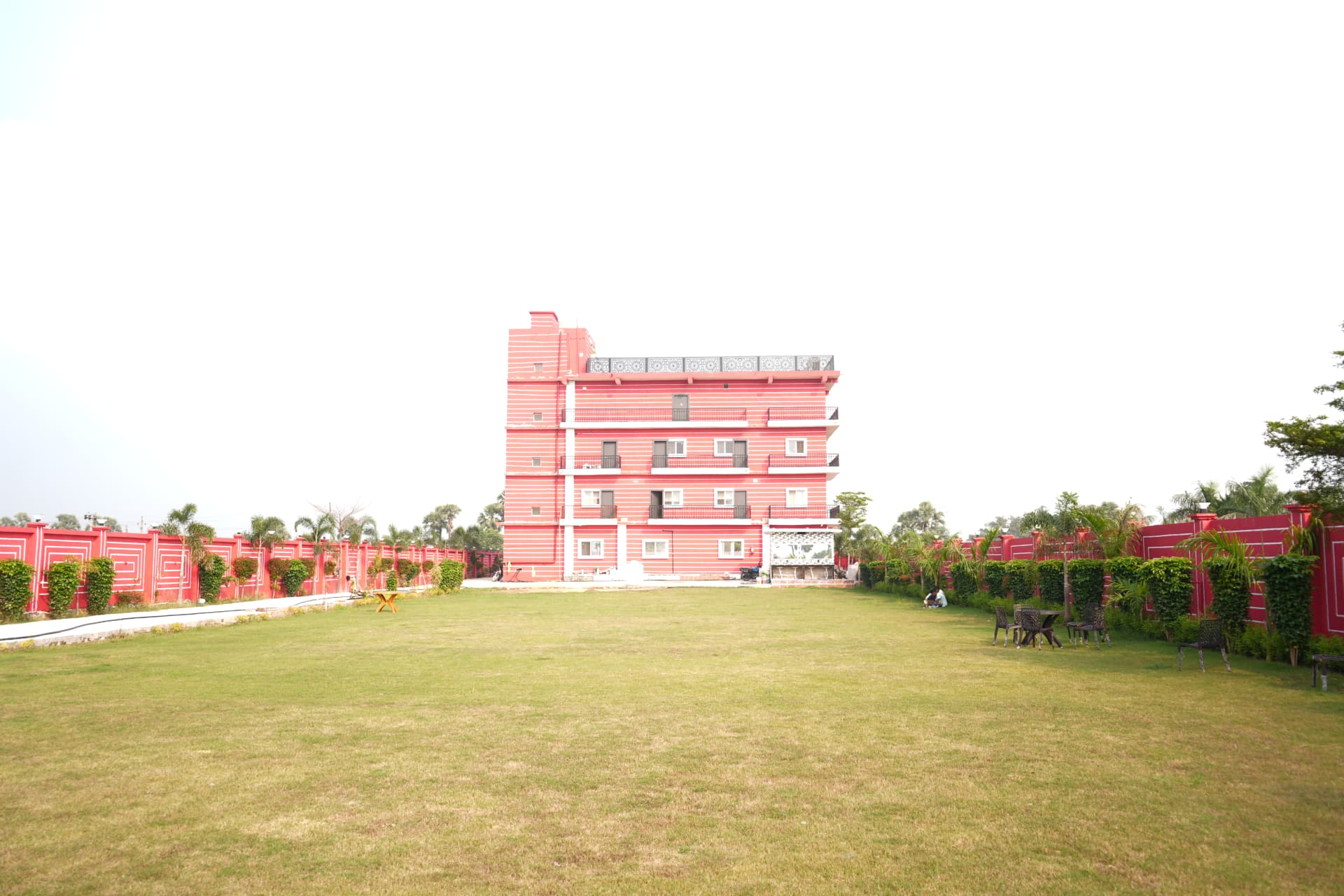 Wedding lawn and resort building at Ansh Hotel & Resort